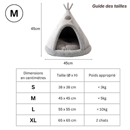 Abri chaton proposé en quatre tailles adaptées aux petits grands et plusieurs chats
