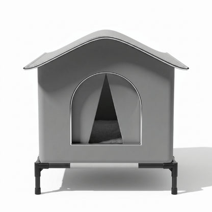 Abri exterieur chat surélevé limitant humidité et froid grâce au support robuste