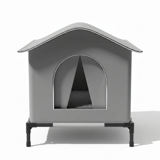 Abri exterieur chat surélevé limitant humidité et froid grâce au support robuste