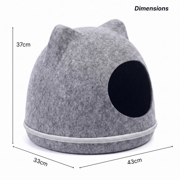 Abri pour chats compact dimensions confortables adaptés tout type et âge félin