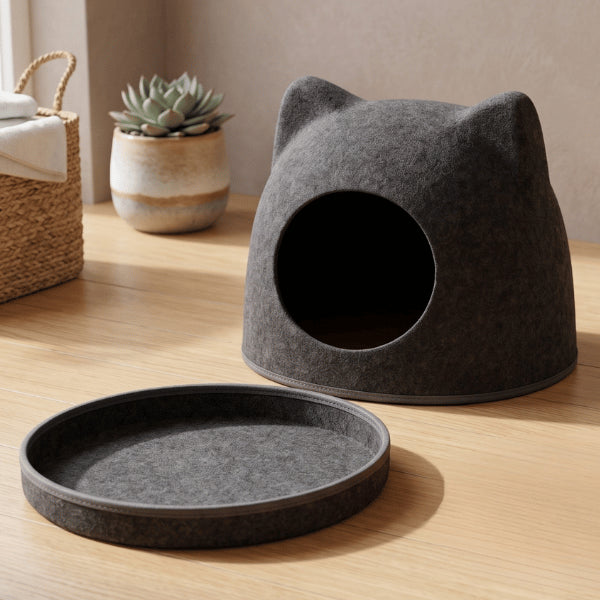 Abri pour chats séparable par fermeture éclair pour simplifier le nettoyage