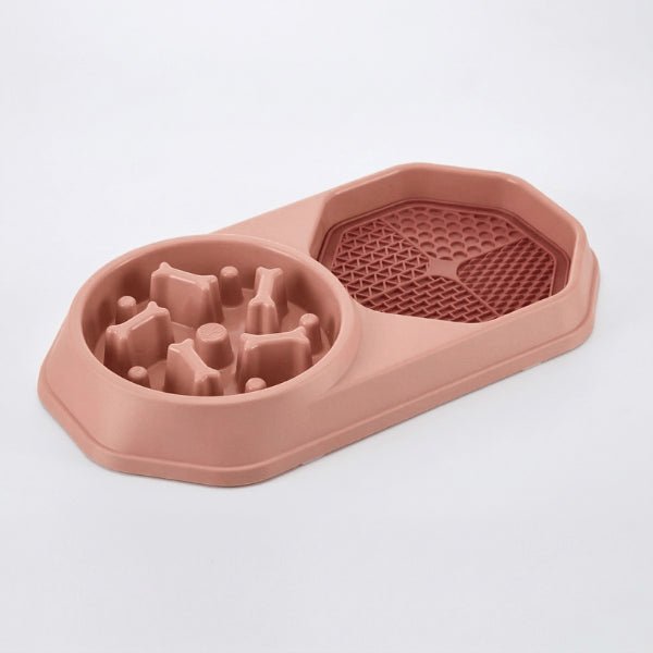 Anti glouton chat rose double usage apaisant pour réduire stress et gloutonnerie