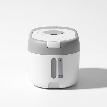 Boite a croquette chat étanche 5 kg compacte avec fenêtre transparente de niveau