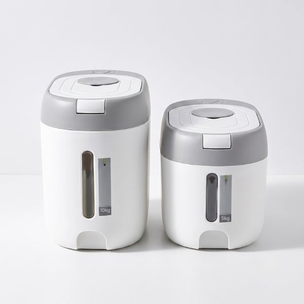 Boite a croquette chat ovale conservation optimale aliments secs fraîcheur versions 5 kg et 10 kg