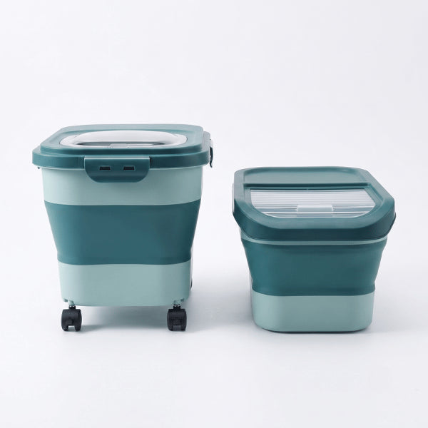 Boite a croquette grande capacité pliable compacte facilitant le rangement dans les petits espaces
