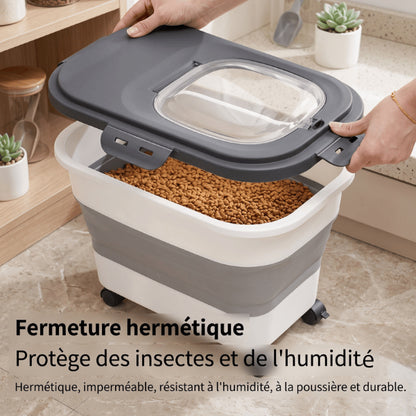 Boite a croquette étanche protégeant efficacement les aliments contre humidité et nuisibles domestiques