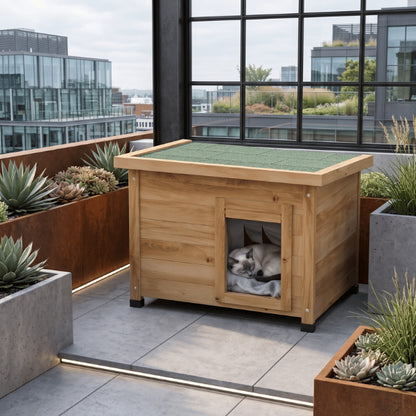 Cabane chat extérieur idéale pour balcon terrasse avec refuge spacieux résistant aux intempéries