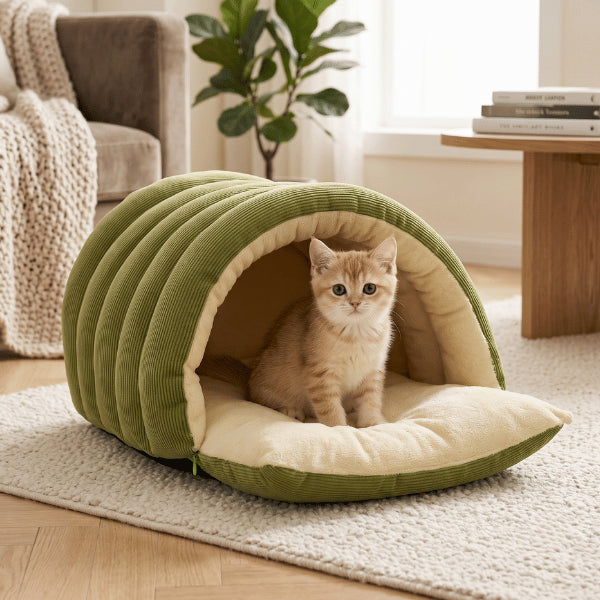 Cabane chaton spacieuse offrant un refuge confortable pour jouer dormir et se détendre