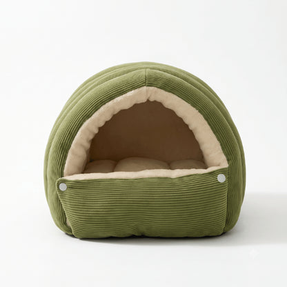Cabane chaton intérieure grotte cocon rassurante ultra moelleuse chaude pour son bien-être