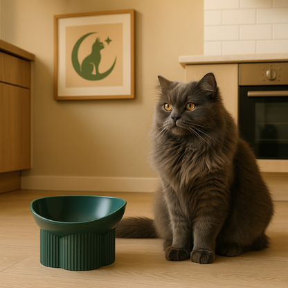 Gamelle chat anti renversement surélevée arrondie | Anti-tipCatBowls™