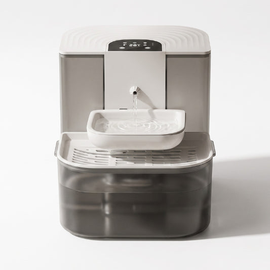 Distributeur à eau pour chat automatique avec bol céramique hygiénique et grand réservoir