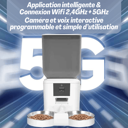 Distributeur croquette chat application caméra voix programmation | MegaFeeder Control™ - Amour de Chat