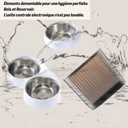 Distributeur de croquettes pour chat démontable facile à nettoyer - AutoPilot Pro™