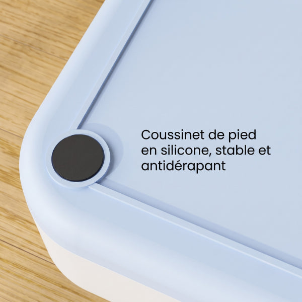 Distributeur eau et croquettes pour chat avec patins silicone antidérapants haute stabilité quotidienne