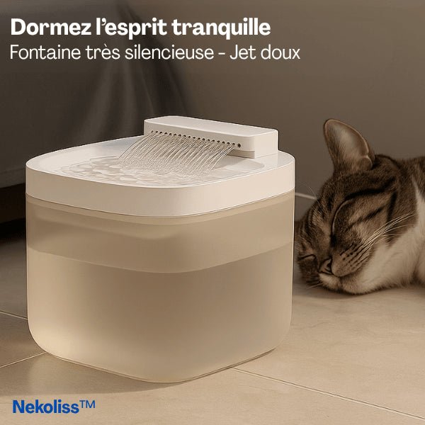 Fontaine à eau pour chat multi-jets apaisant et silencieux pour foyer calme