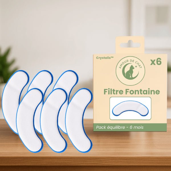 Filtre distributeur eau pour chat pack équilibre pour 6 mois eau propre pour distributeur Crystalis™