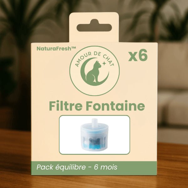 Filtre fontaine à eau pour chat pack équilibre 6 mois par 6 pour fontaine ceramique NaturaFresh™