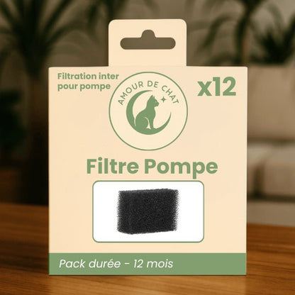 Filtre pompe fontaine chat pour 12 mois de filtration eau saine pack économique