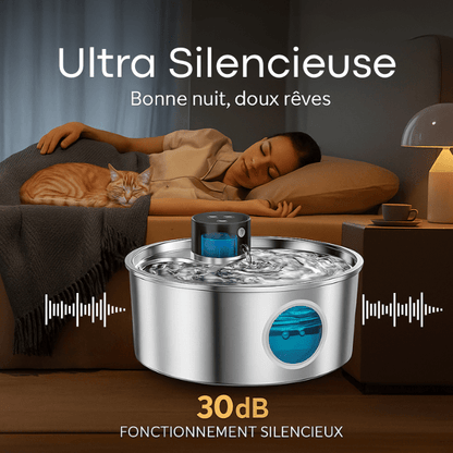 Fontaine a eau chat ultrasilencieuse 30db pour bien dormir sans aucun bruit Vinox™