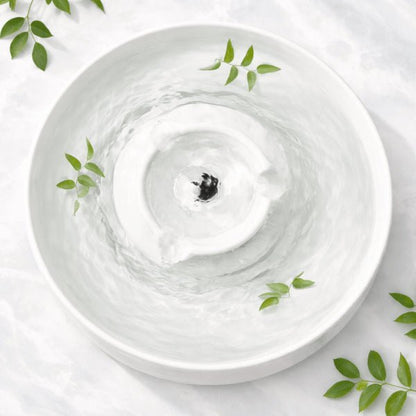 Bol intérieur profond fontaine eau chat céramique filtrée - Organic™