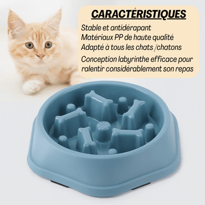 Gamelle anti glouton chat Break Bowl™ – alimentation saine et bien-être