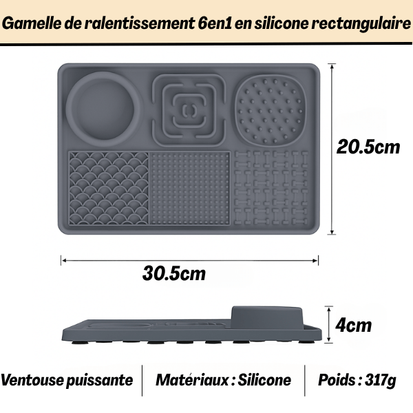 Gamelle anti - glouton chat | MultiCroc Block™ - Amour de Chat