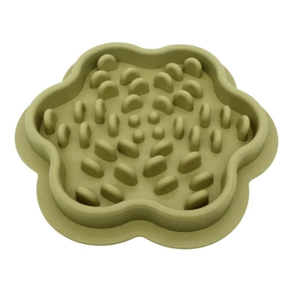 Gamelle anti glouton chat SiliZen™ verte – puzzle multi-picots ludique