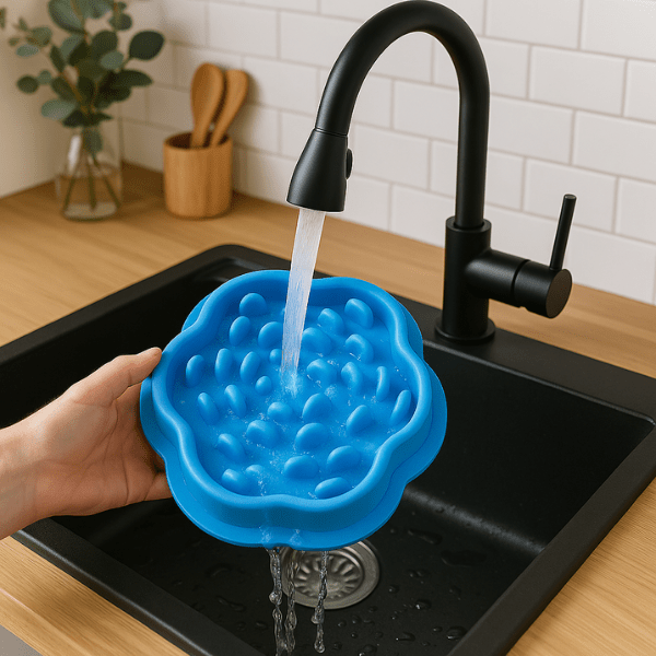 Gamelle anti-glouton chat silicone rincage nettoyage facile - SiliZen™