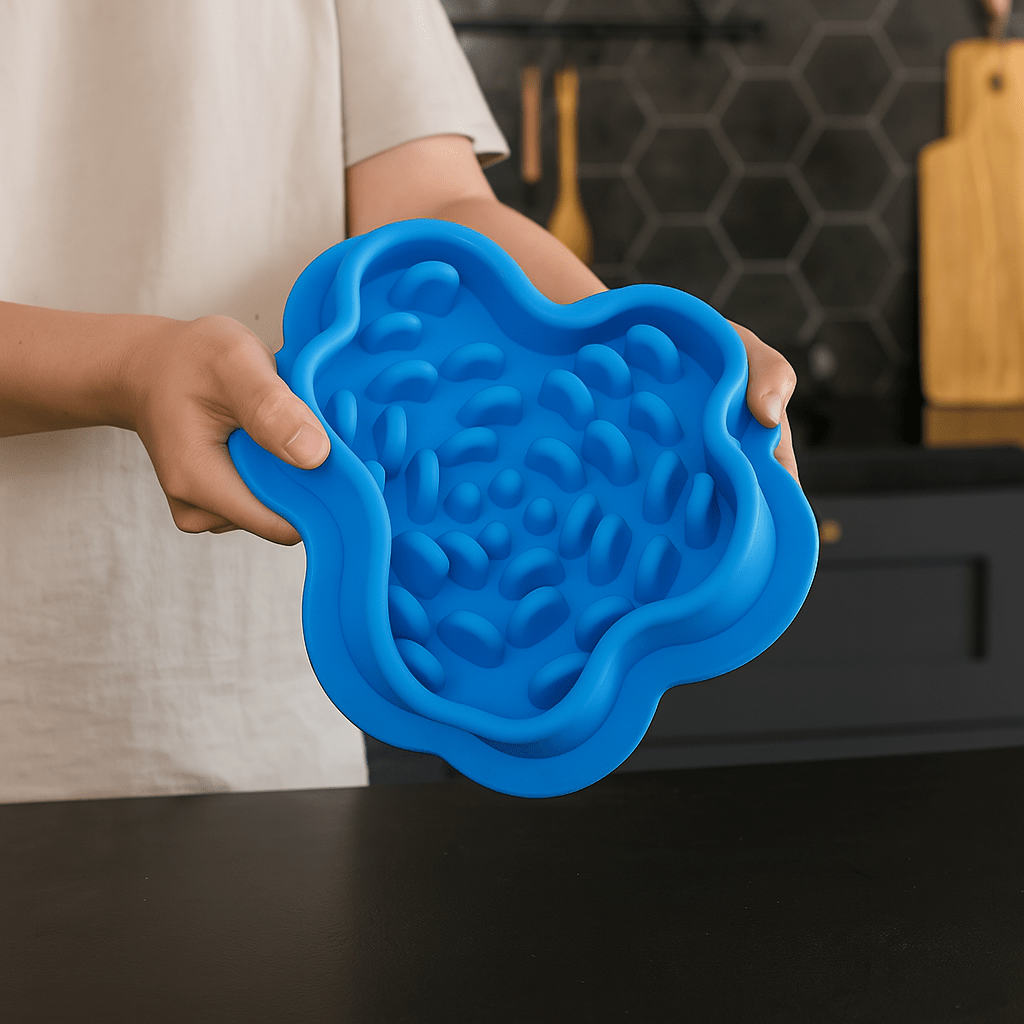 Gamelle anti-glouton chat silicone de haute qualité pliable sûr et saine - SiliZen™