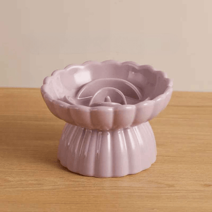 Gamelle anti glouton chaton CéramWhisker™ violette – design ergonomique