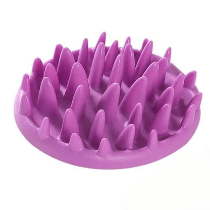 Gamelle anti glouton rose à picots pour ralentir le repas du chat
