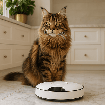 Gamelle automatique chat sans fil 6 repas aliments secs humides maine coon cuisine - Feeder 600 Cat™