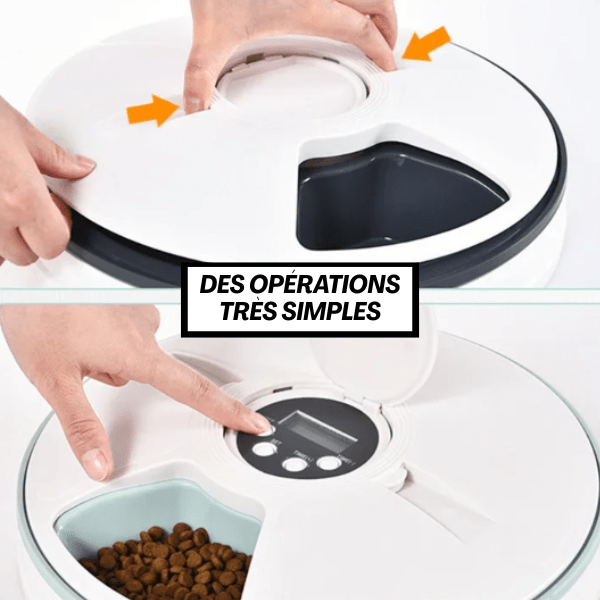 Gamelle automatique chat sans fil utilisation très simple programmation bouton numérique - Feeder 600 Cat™