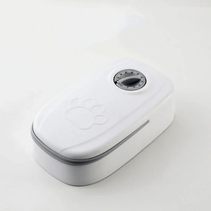 Gamelle automatique chat minuteur sans fil simple 2en1 blanc 1 repas - Minute-Croq™