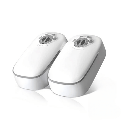 Gamelle automatique chat minuteur sans fil double 2en1 blanc 2 repas - Minute-Croq™