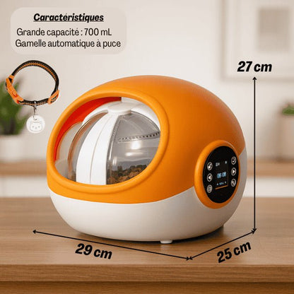 Gamelle automatique chat puce grande capacité 700 mL régime antivol CrocTech Edition™
