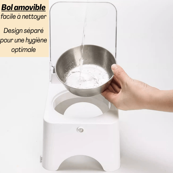 Gamelle chat surélevée automatique avec bol inox amovible nettoyage pour une meilleur hygiène - Smart Feeder™