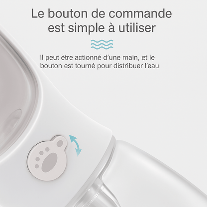 Gamelle chat portable avec bouton de commande pour distributeur eau chat - Croq-Pocket™
