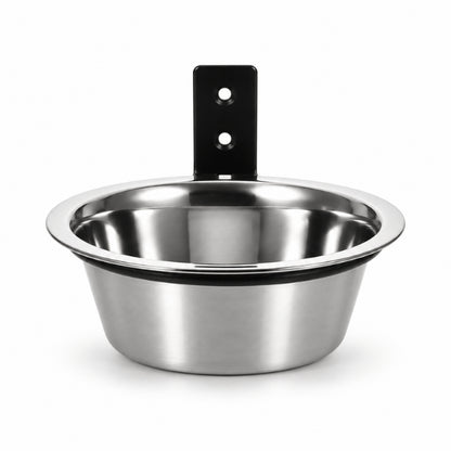 Gamelle chat en hauteur murale compacte avec récipient inox amovible et hygiénique