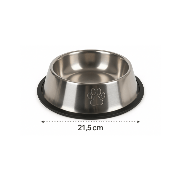 Gamelle chat inox antidérapante Ø 21,5cm - Croc'Inox™
