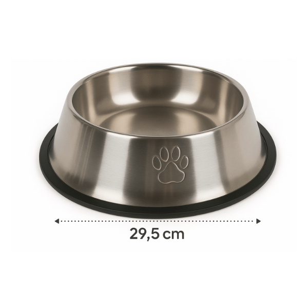 Gamelle chat inox antidérapante Ø 29,5cm - Croc'Inox™
