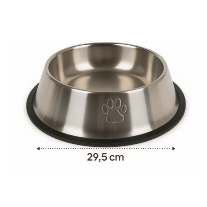 Gamelle chat inox antidérapante Ø 29,5cm - Croc'Inox™