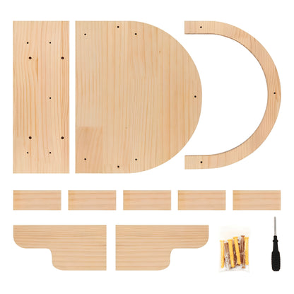 Gamelle en hauteur pour chat avec éléments en bois et kit complet de fixation murale