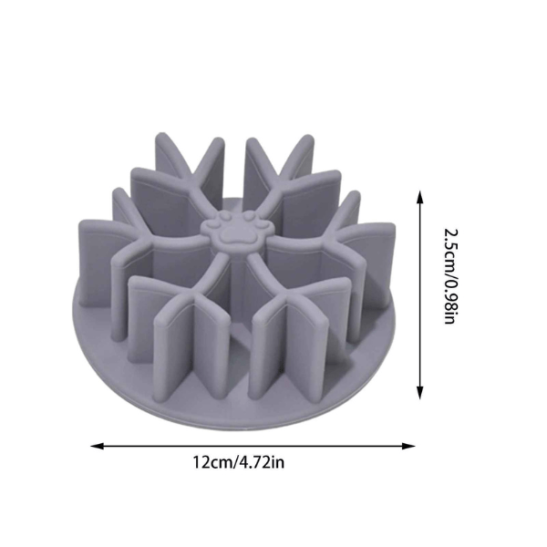 Gamelle pour chat anti glouton grise InterBowl™ – alimentation lente taille M