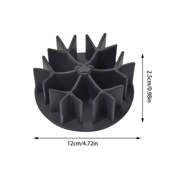 Gamelle pour chat anti glouton noire InterBowl™ – Silicone taille S
