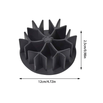 Gamelle pour chat anti glouton noire InterBowl™ – Silicone taille S