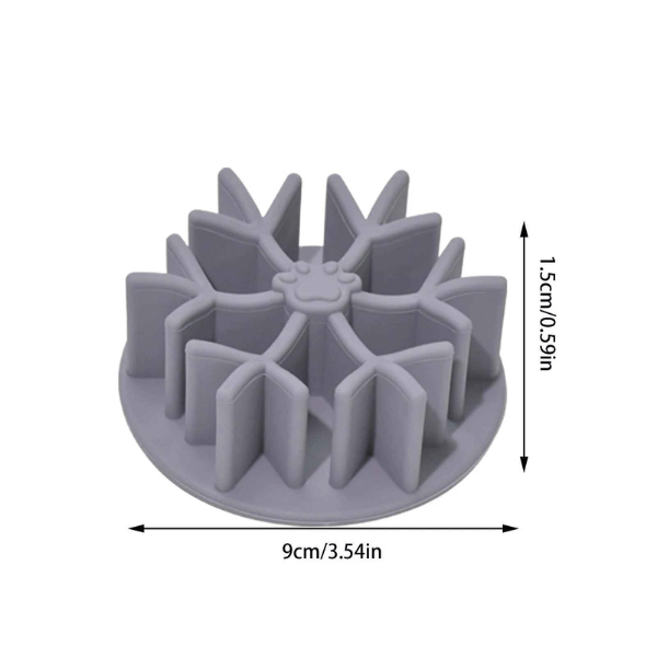 Gamelle pour chat anti glouton en silicone durable grise taille S
