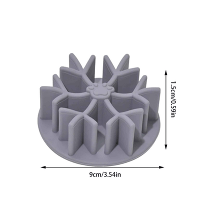 Gamelle pour chat anti glouton en silicone durable grise taille S