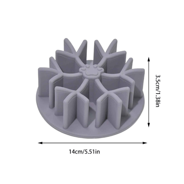 Gamelle pour chat anti glouton grise – modèle taille L ergonomique