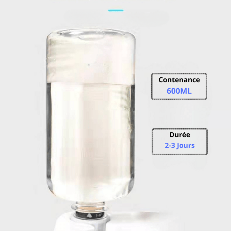 Gamelle pour chat avec bouteille eau capacité 600 mL et autonomie 2 à 3 jours - Croc-Water™